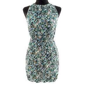 Loft Blue Floral Mini Dress